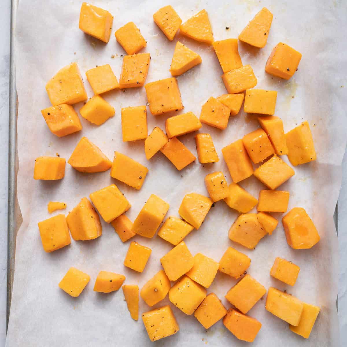Butternut squash before baking.