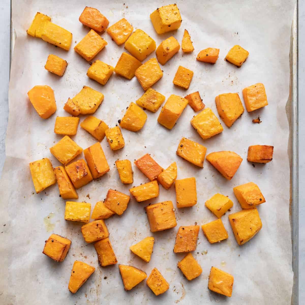 Butternut squash after baking.