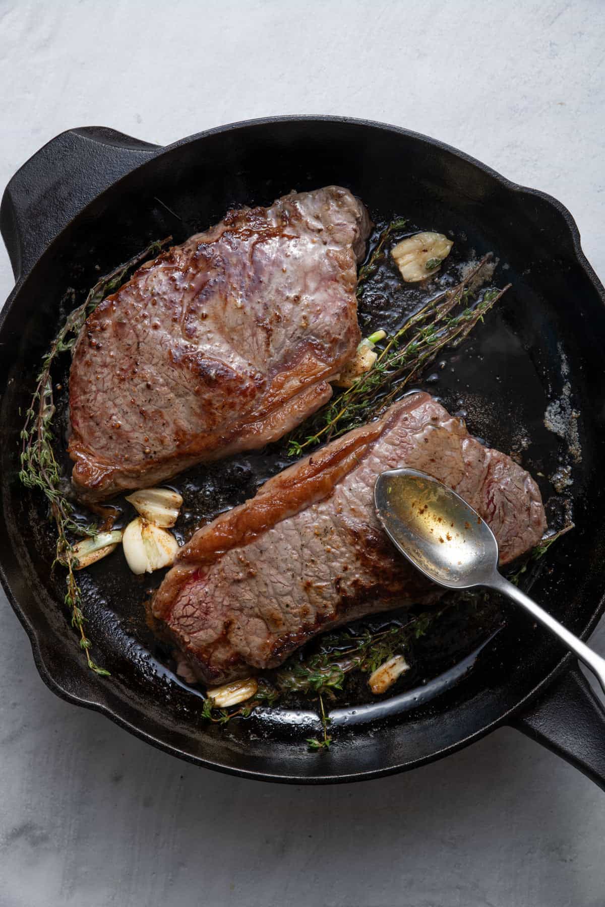 Cast Iron Pan-Seared Steak (Oven-Finished) Recipe