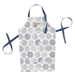 an apron with a circle pattern