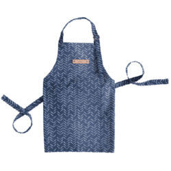 blue and white children's apron