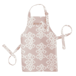 pink and white children's apron