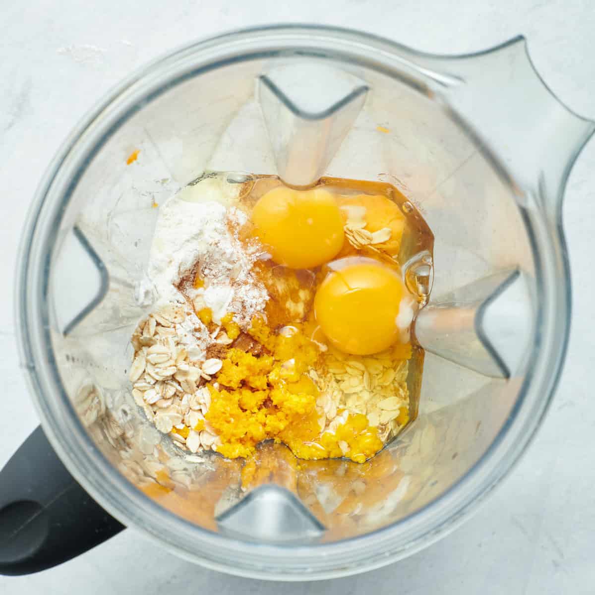 Batter in blender before blending.