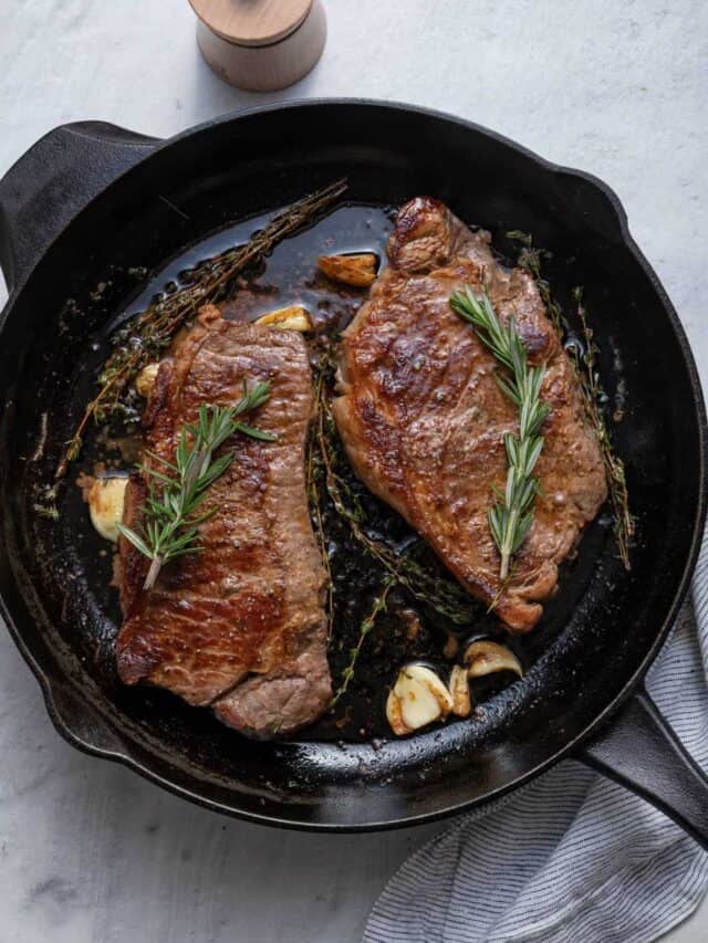 Pan-Seared Garlic-Rosemary Round Steak Recipe