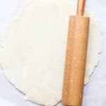 Rolling out pie crust to use in pie recipes