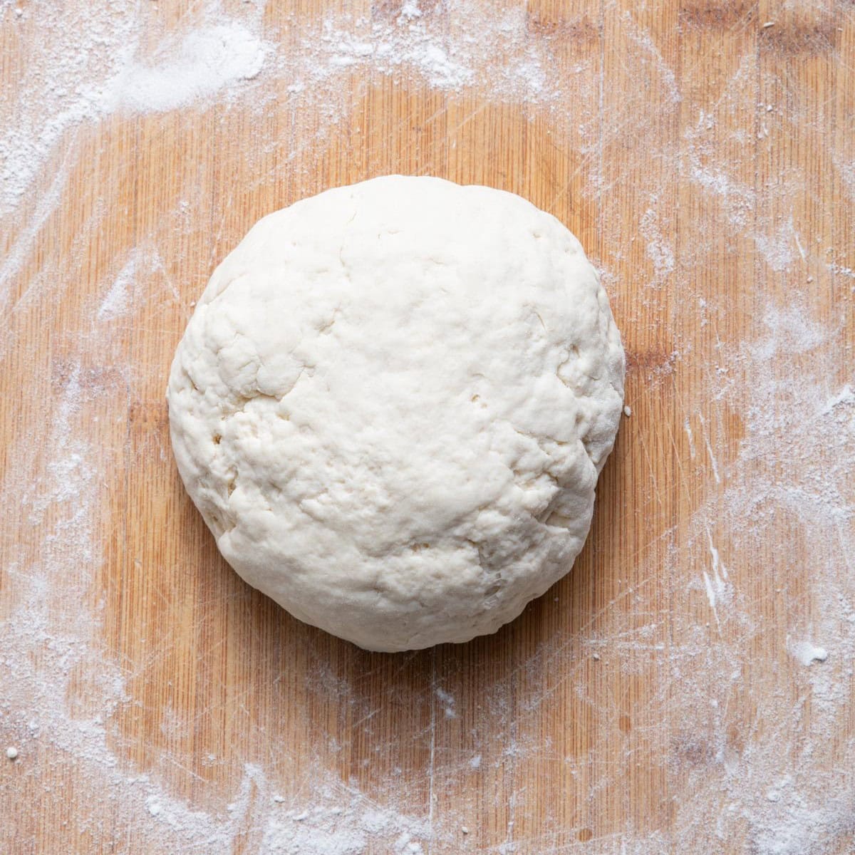Dough ball after kneading.