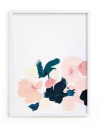 art piece with pink flowers