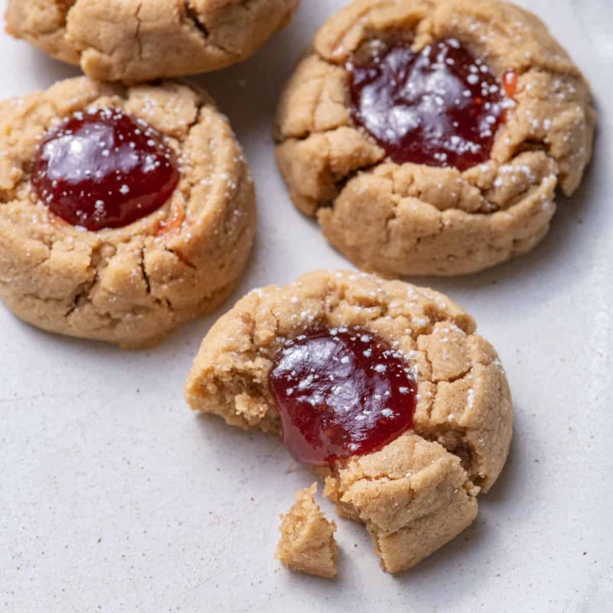 Peanut Butter Thumbprint Cookies