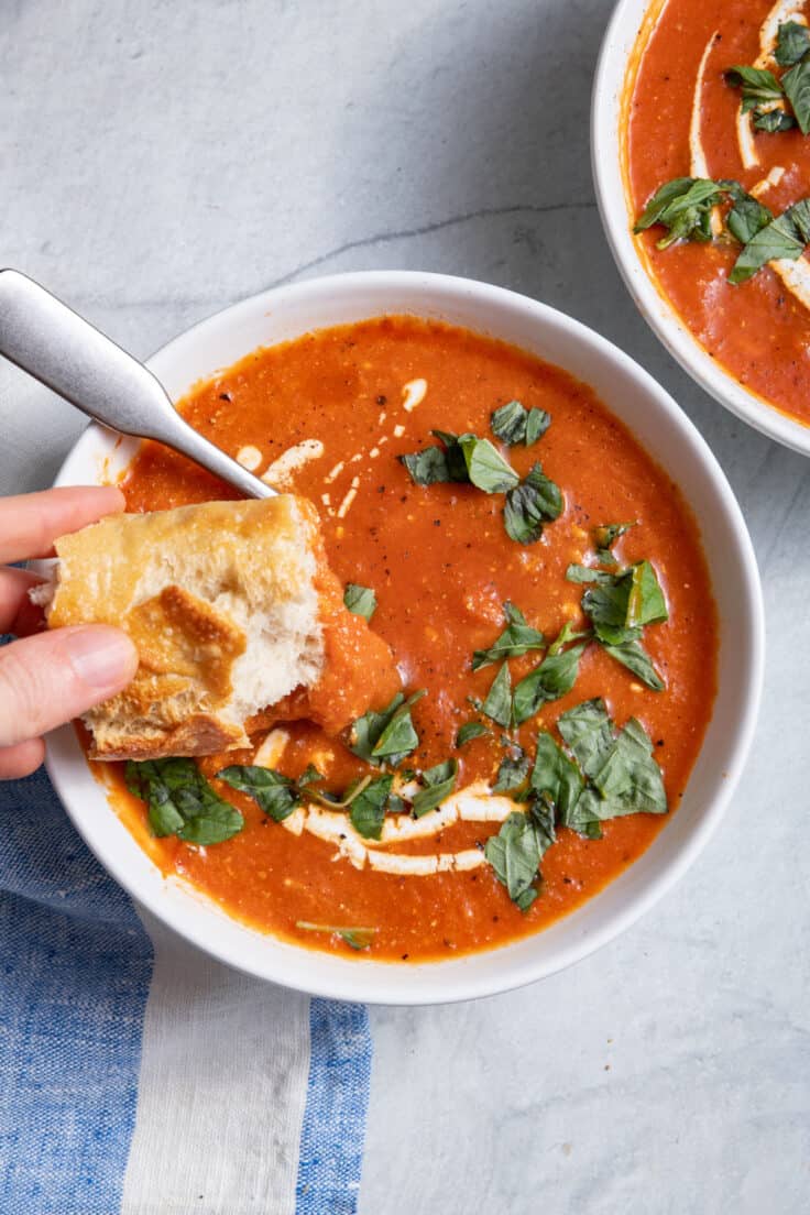 Roasted Red Pepper Soup - Feel Good Foodie