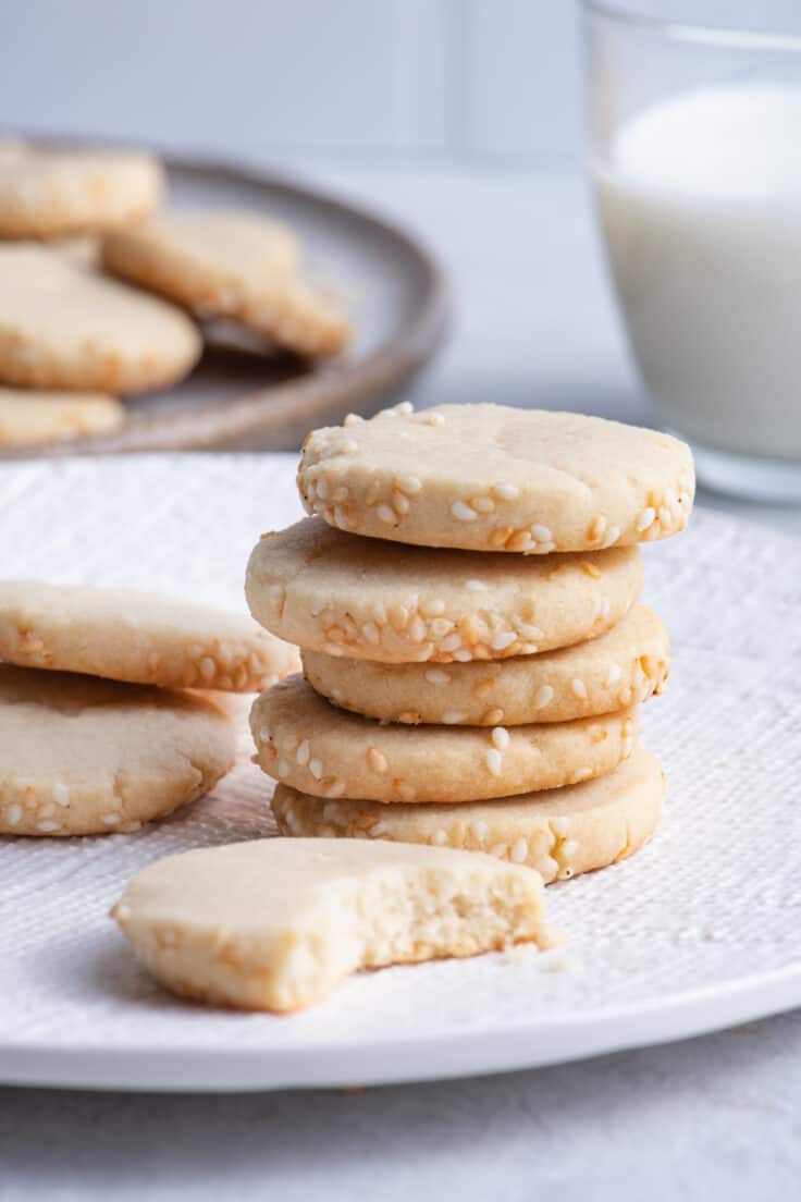 Shortbread Cookies {With Tahini!} - Feel Good Foodie