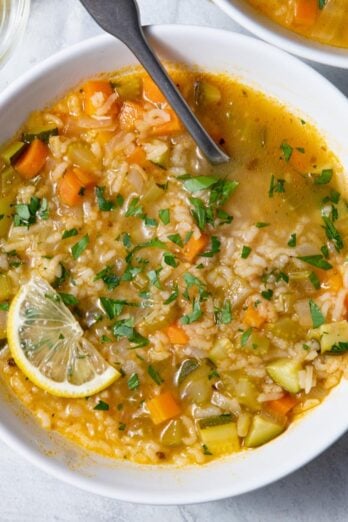 Lemon Rice Soup.