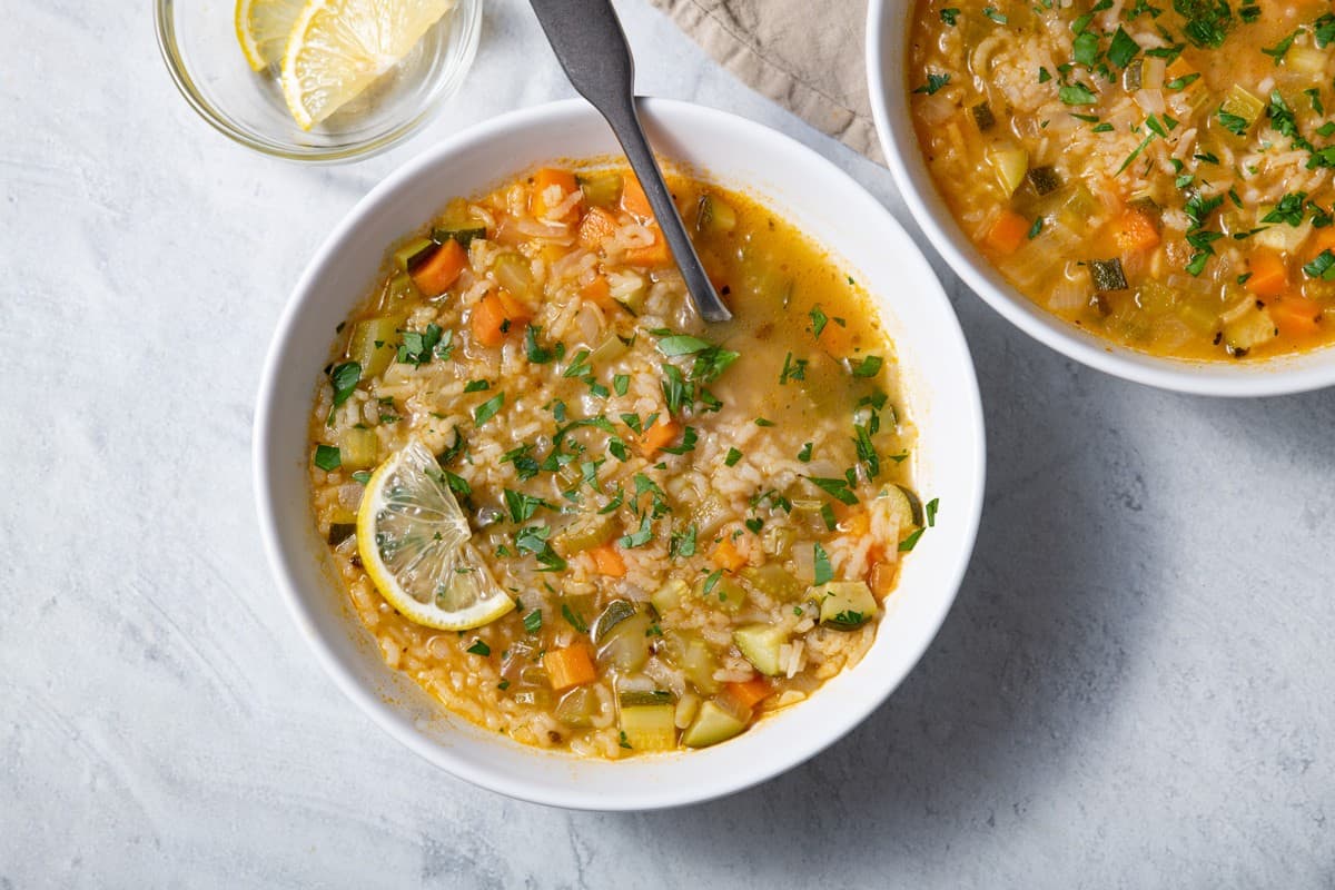 Lemon Rice Soup.