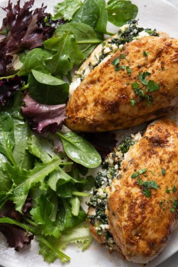 Spinach Feta Stuffed Chicken.