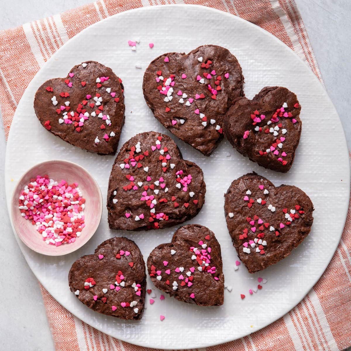 Fudgy Heart Shaped Valentine Brownie Recipe