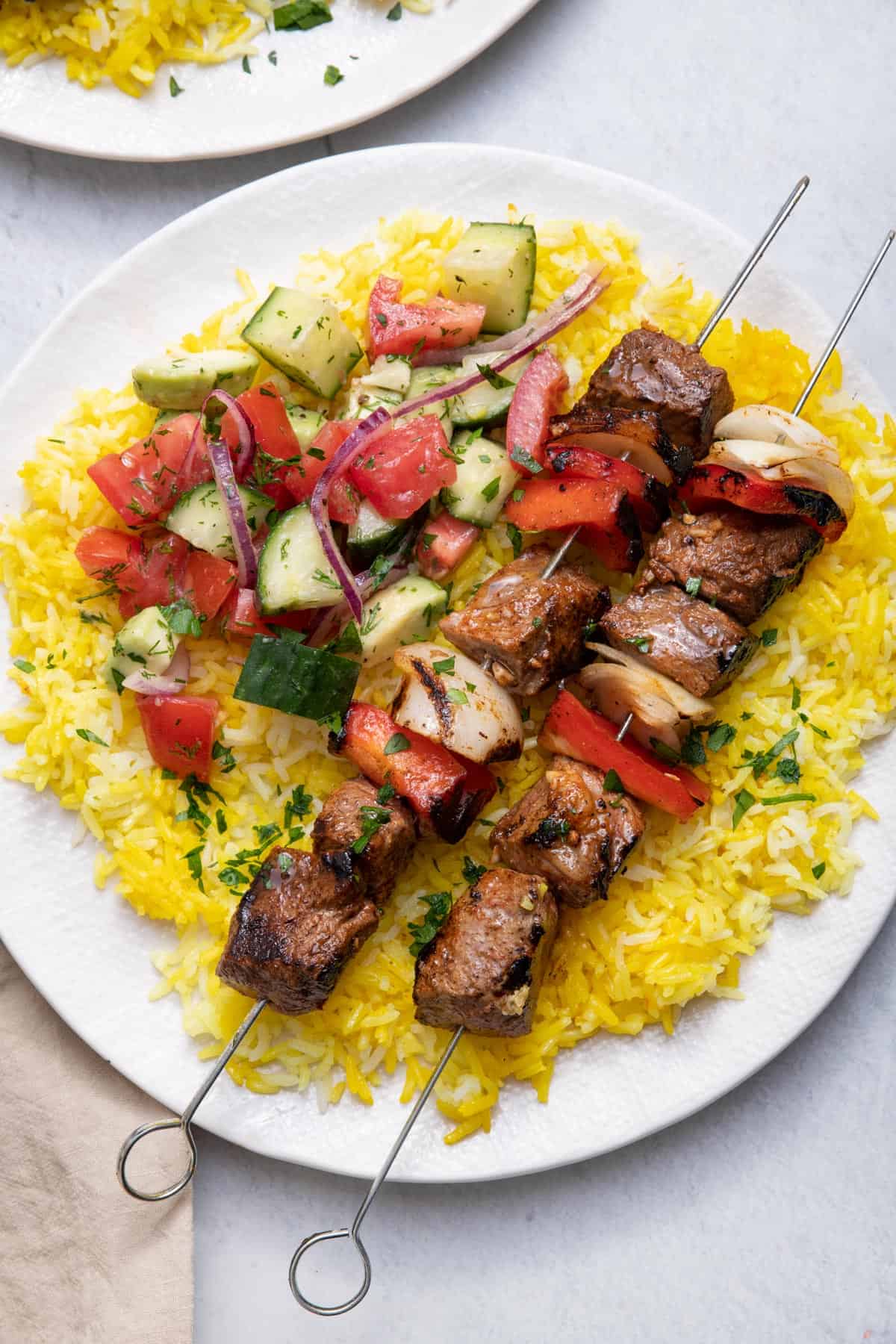 Beef shop kabob meat