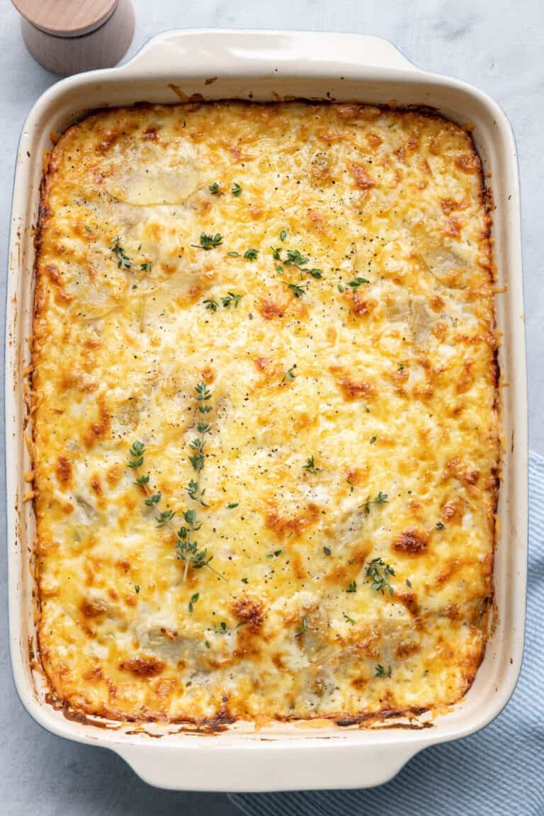 Cheesy Gouda Scalloped Potatoes - Feel Good Foodie