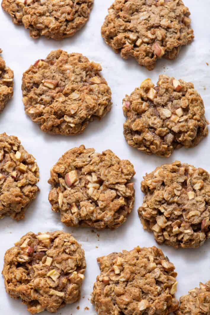 Chewy Cinnamon Apple Oatmeal Cookies - Feel Good Foodie