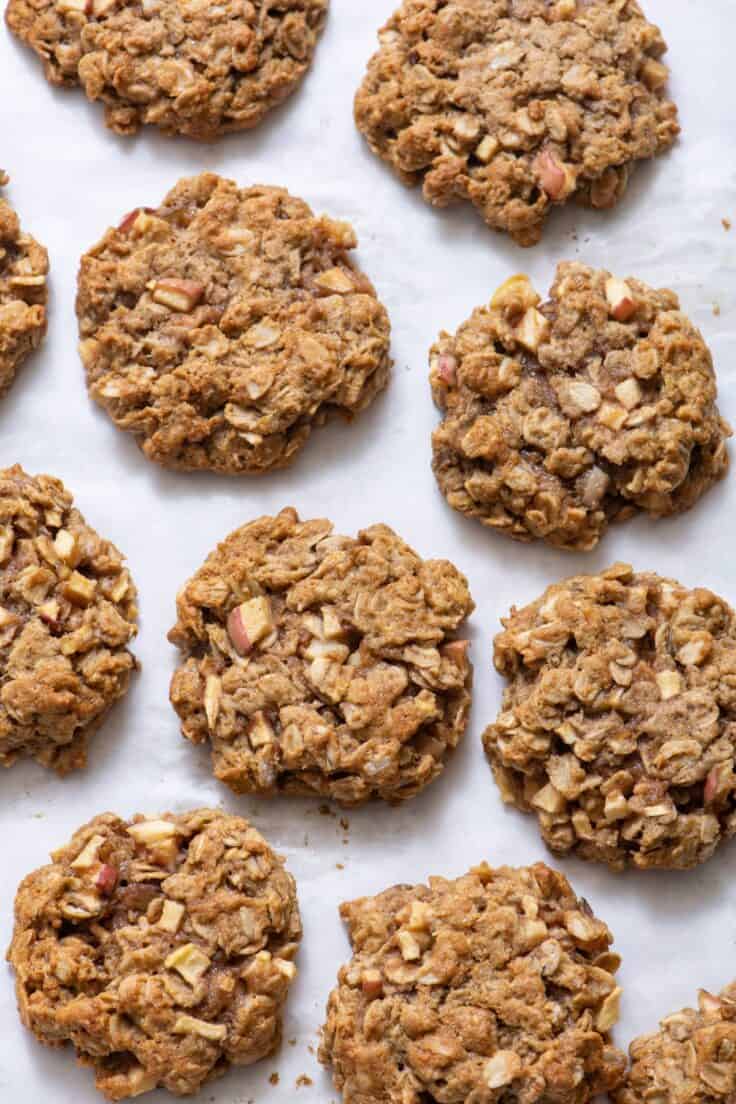 Chewy Cinnamon Apple Oatmeal Cookies - Feel Good Foodie