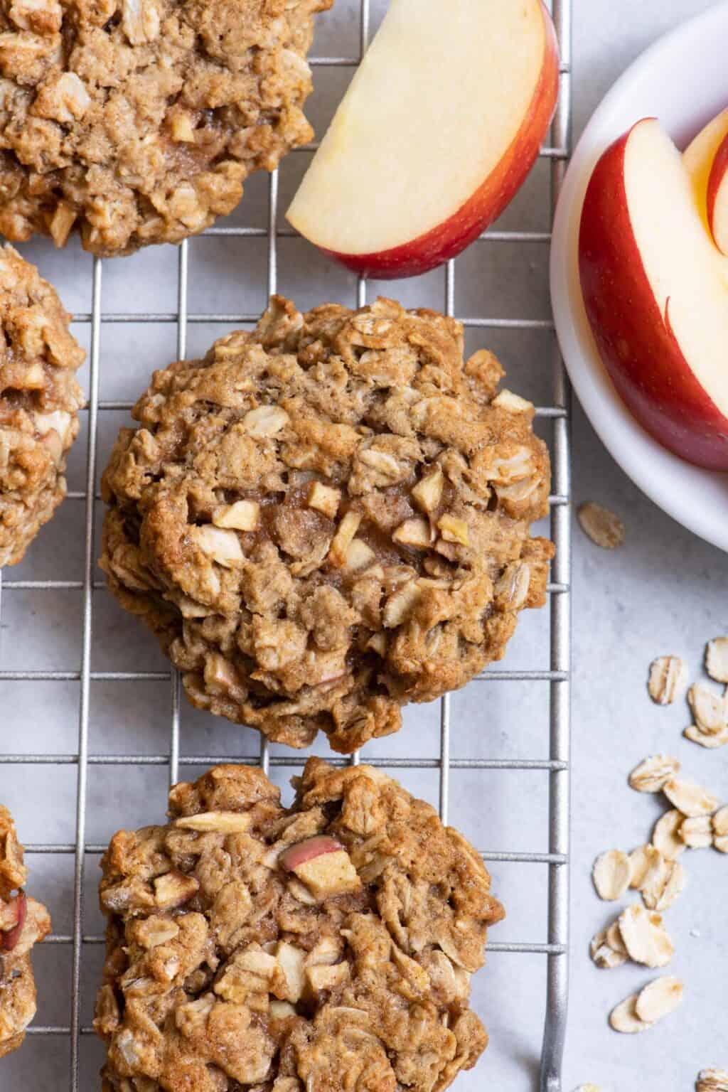 Chewy Cinnamon Apple Oatmeal Cookies Feel Good Foodie