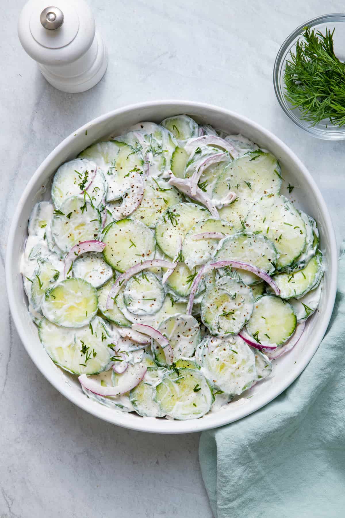 Creamy Cucumber Salad image