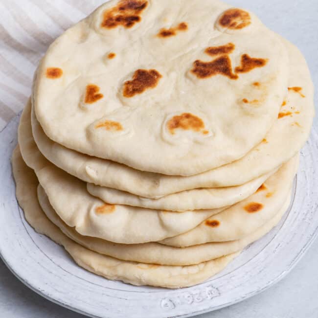 Stack of homemade flatbreads