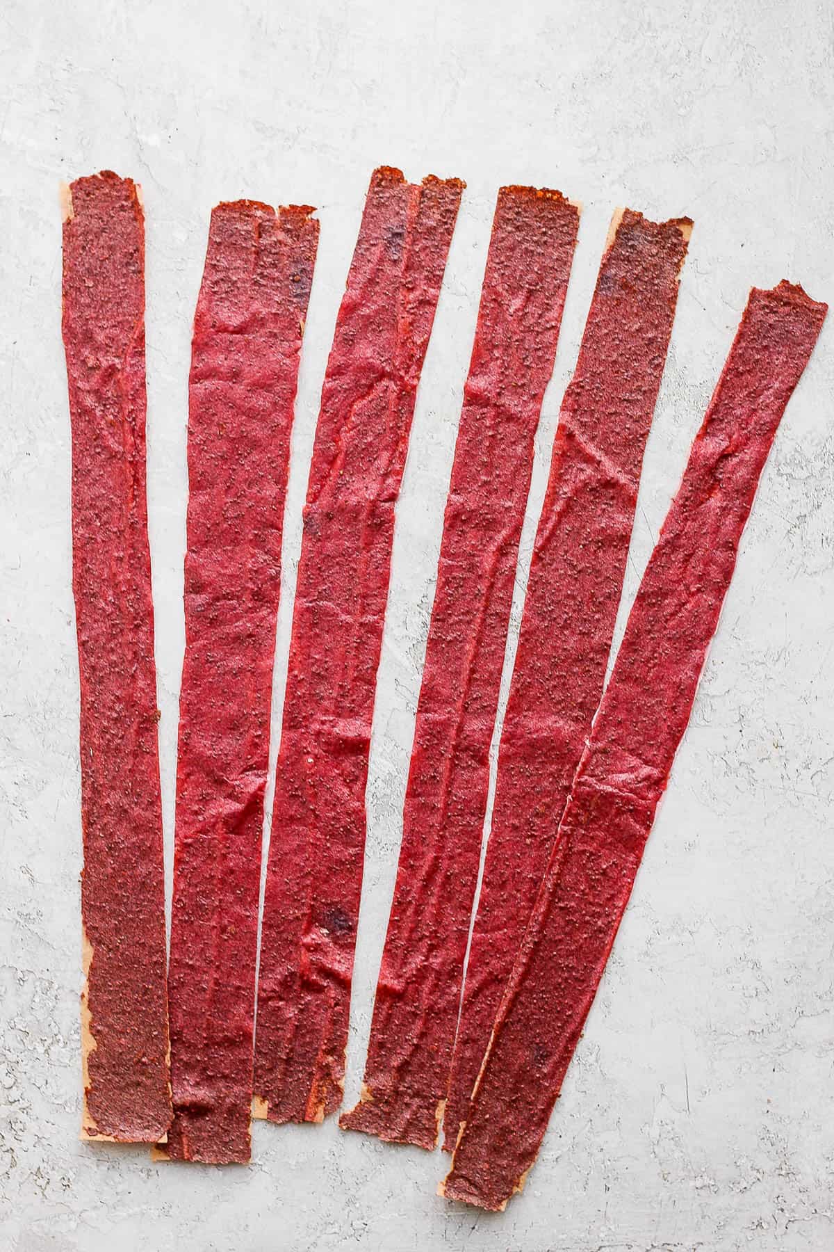 Strips of fruit leather