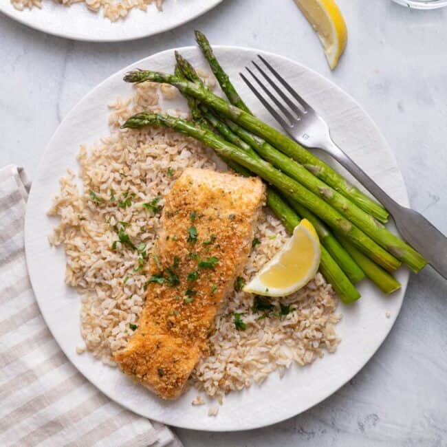 Panko Crusted Salmon.