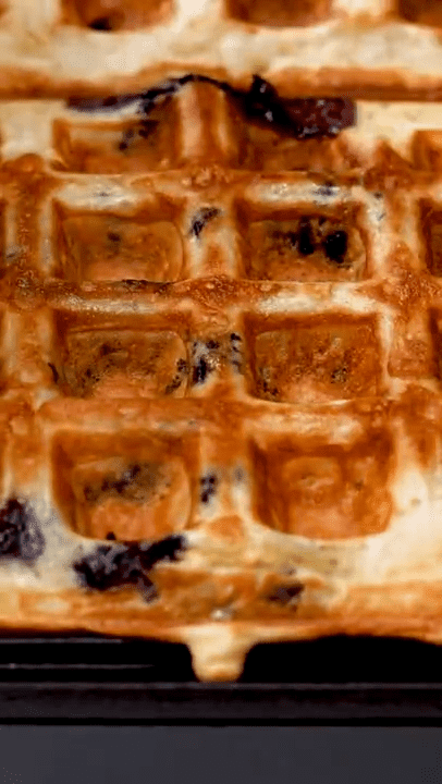 Fluffy Crisp Blueberry Waffle Recipe - FeelGoodFoodie