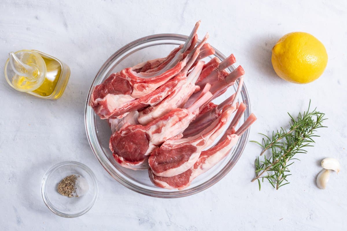 Ingredients for recipe before prepped.