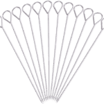 12 metal barbecue skewers with a round hook