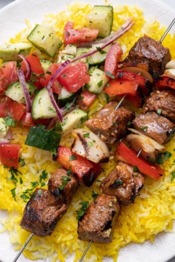 Grilled Beef Kabobs.