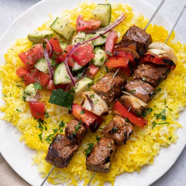 Grilled Beef Kabobs.