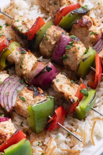Grilled Chicken Kabobs.