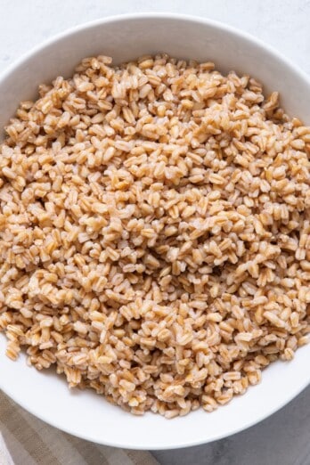 Large bowl of the farro alone.