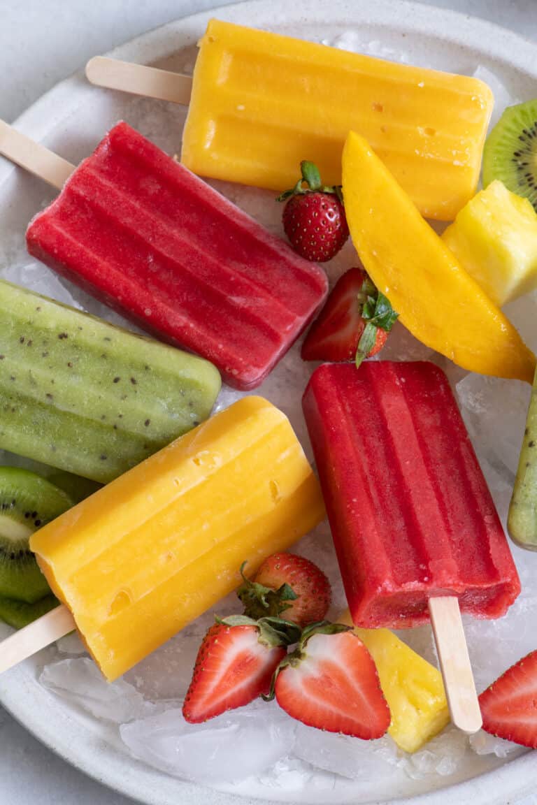 How to Make Popsicles {3 Fruit Popsicle Flavors!} - Feel Good Foodie