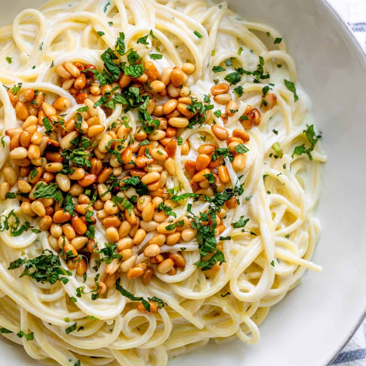 Spaghetti in Yogurt Sauce.