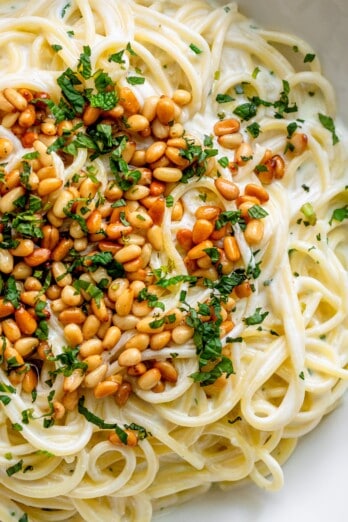 Spaghetti in Yogurt Sauce.