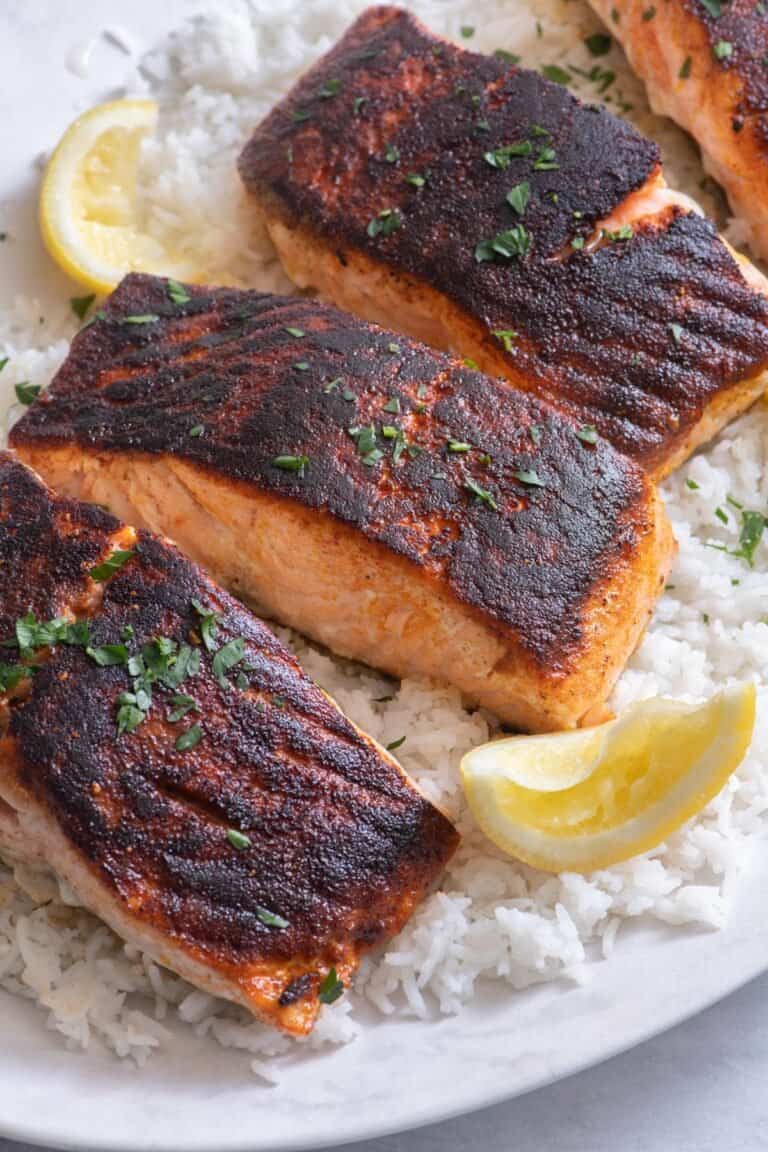 Blackened Salmon {Skin On Recipe} - Feel Good Foodie