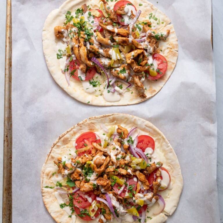 Shawarma Pizza {Middle Eastern Recipe)
