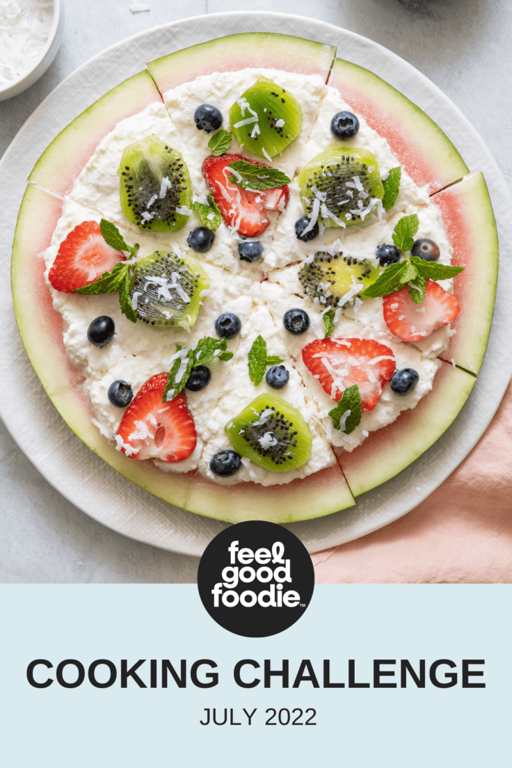 July Cooking Challenge Feature Image for Watermelon Pizza