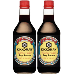 two bottles of soy sauce