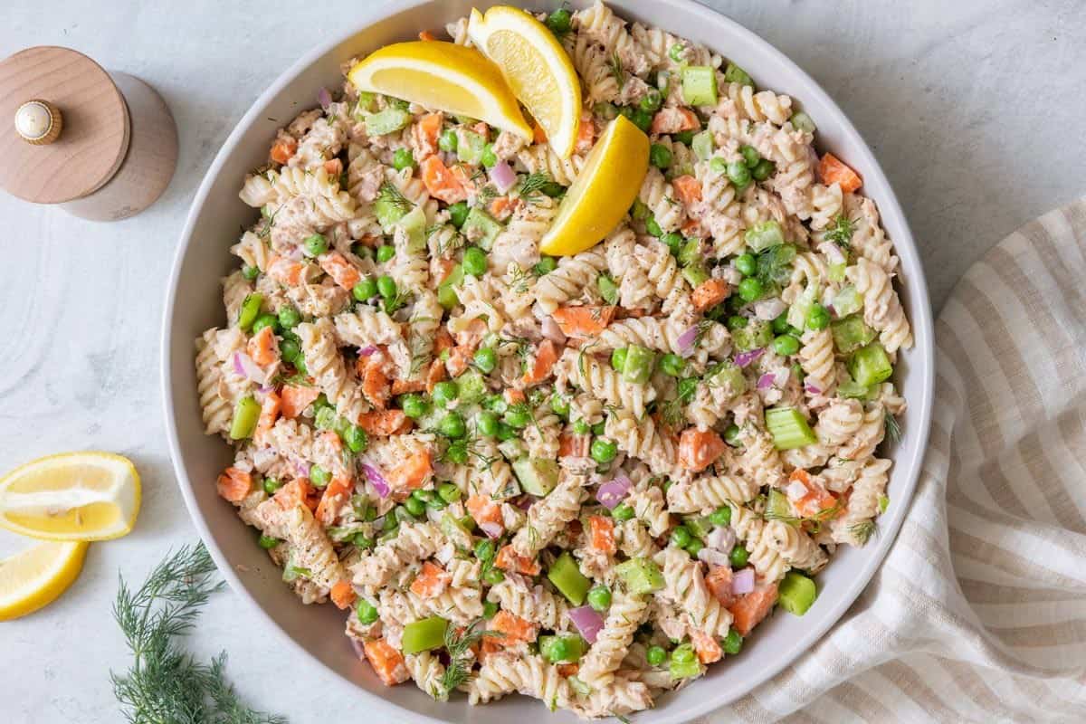 Creamy Tuna Pasta Salad.