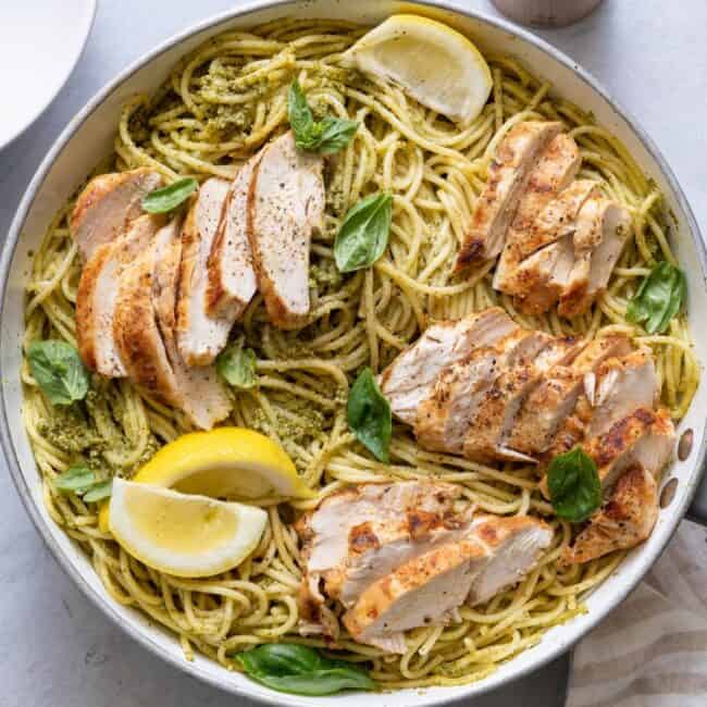 Pesto Pasta with Chicken.
