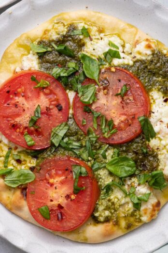 Pesto Flatbread Pizza.