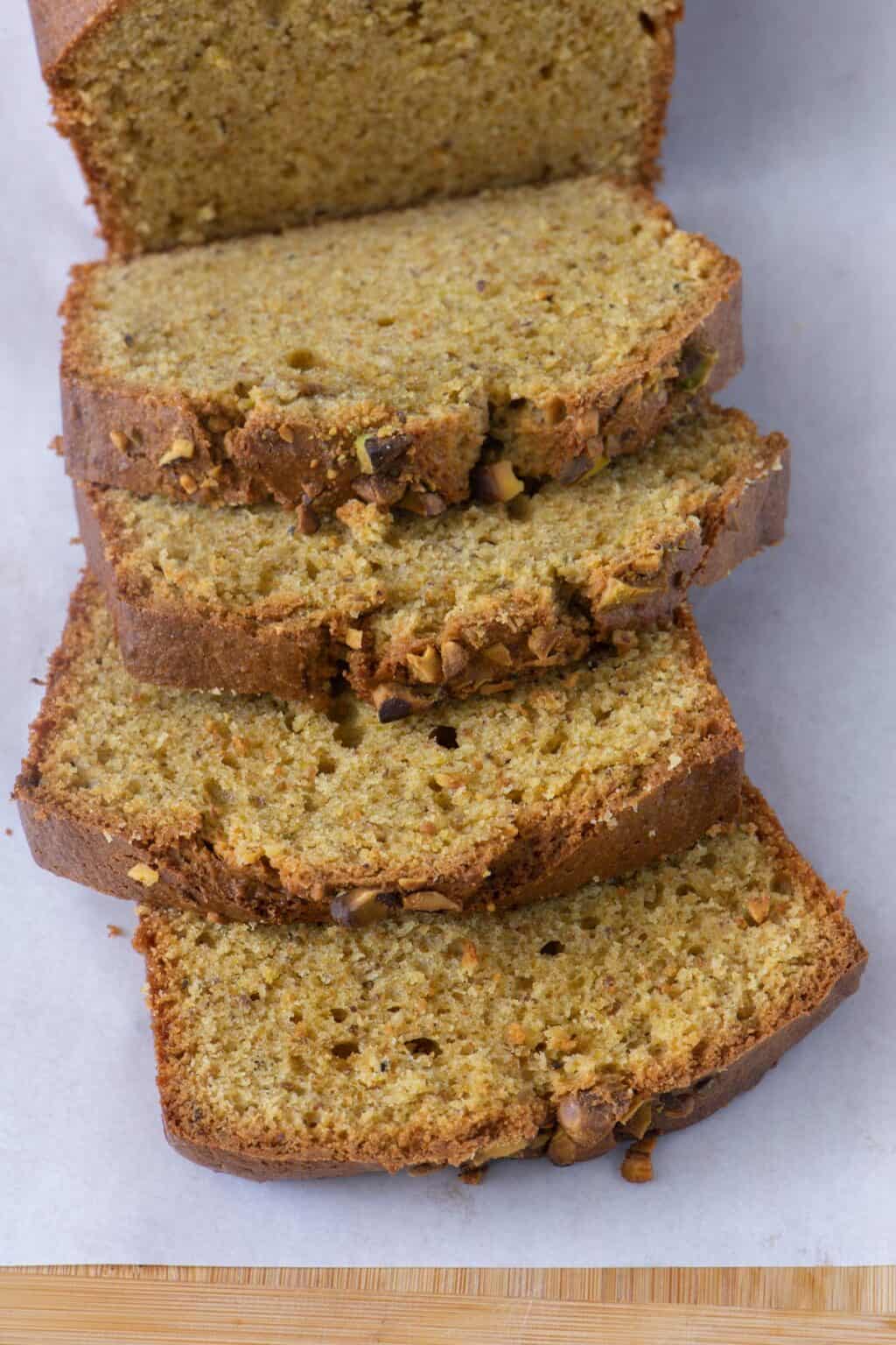 Pistachio Bread {With REAL Pistachios No Dye} - Feel Good Foodie