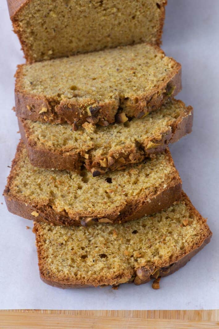 Pistachio Bread {with Real Pistachios No Dye} - Feel Good Foodie