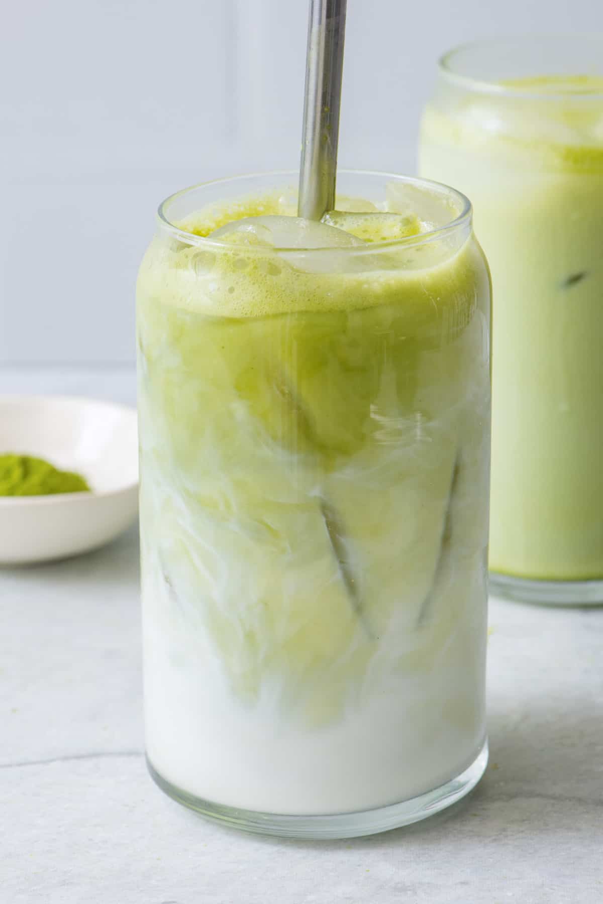 Iced Matcha Green Tea Latte - The Dinner Bite