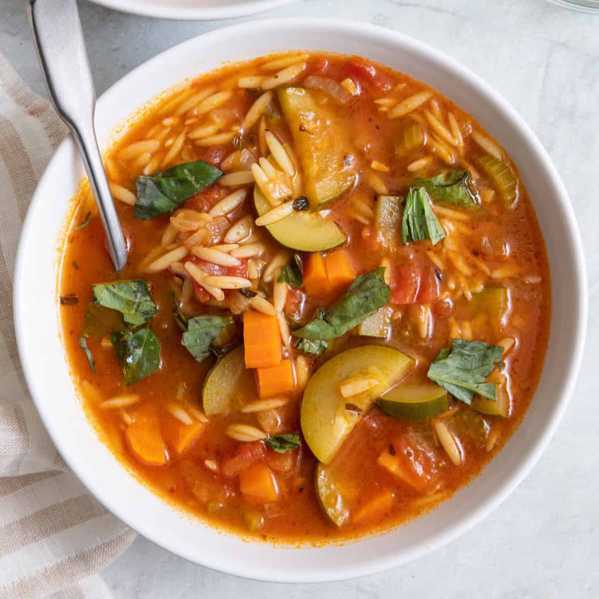 Zucchini Orzo Soup Recipe
