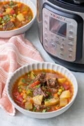 Vegetable Beef Soup Instant Pot - Feel Good Foodie