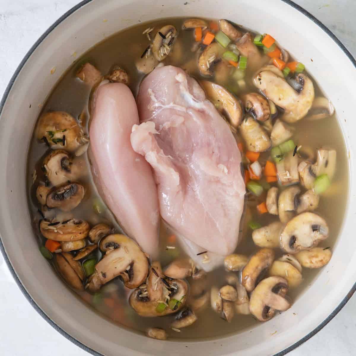 Added raw chicken in.